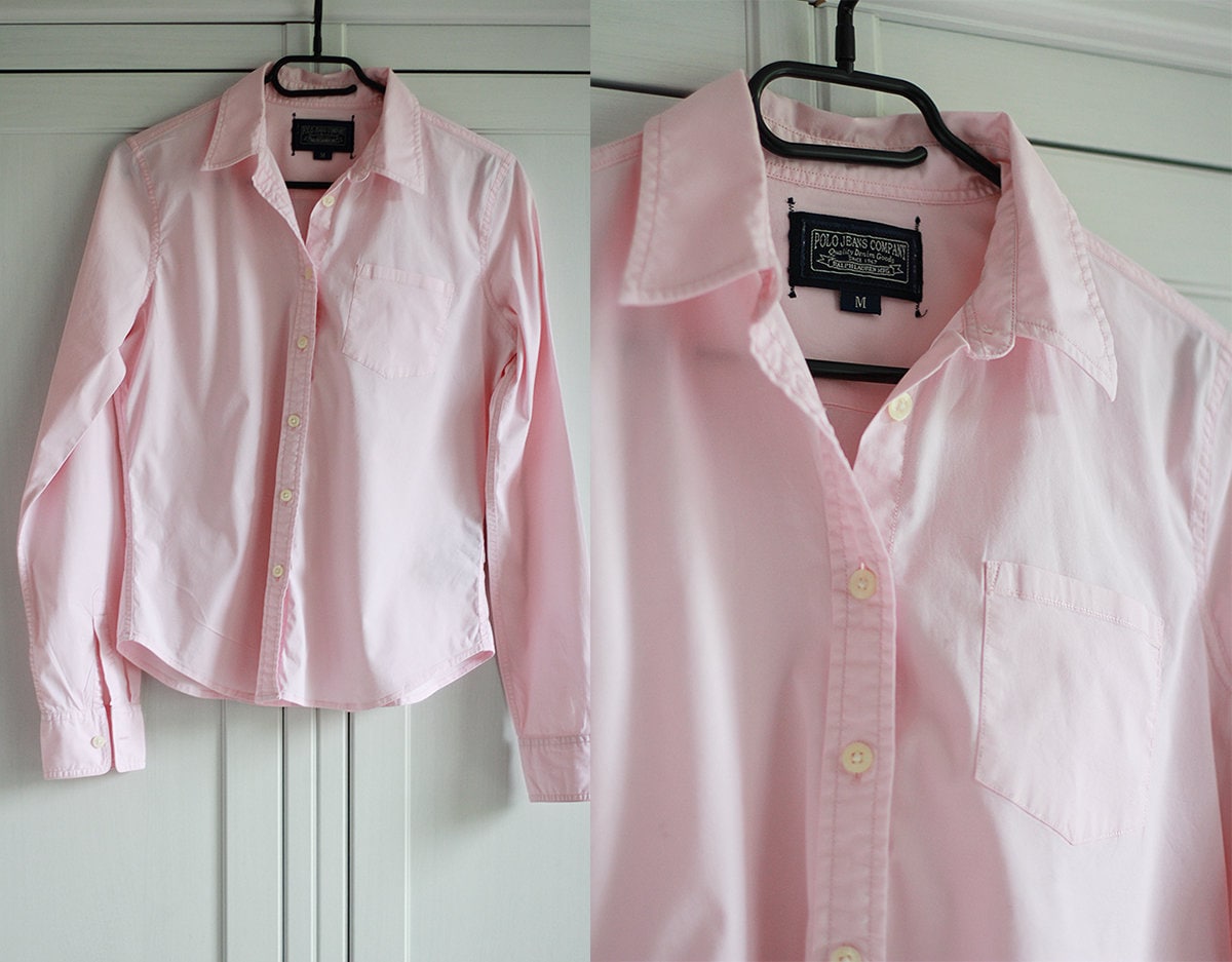 Vintage Ralph Lauren Shirt Oxford Blouse Slim Fit Light Pink - Etsy  Australia