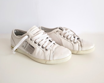 Dolce and Gabbana Vintage Sneakers Women Size UK 6 / US 7.5 / EU 39 /  White Genuine Leather
