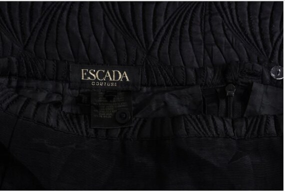 Vintage Escada  Skirt Black Pencil Wool Silk Wome… - image 8