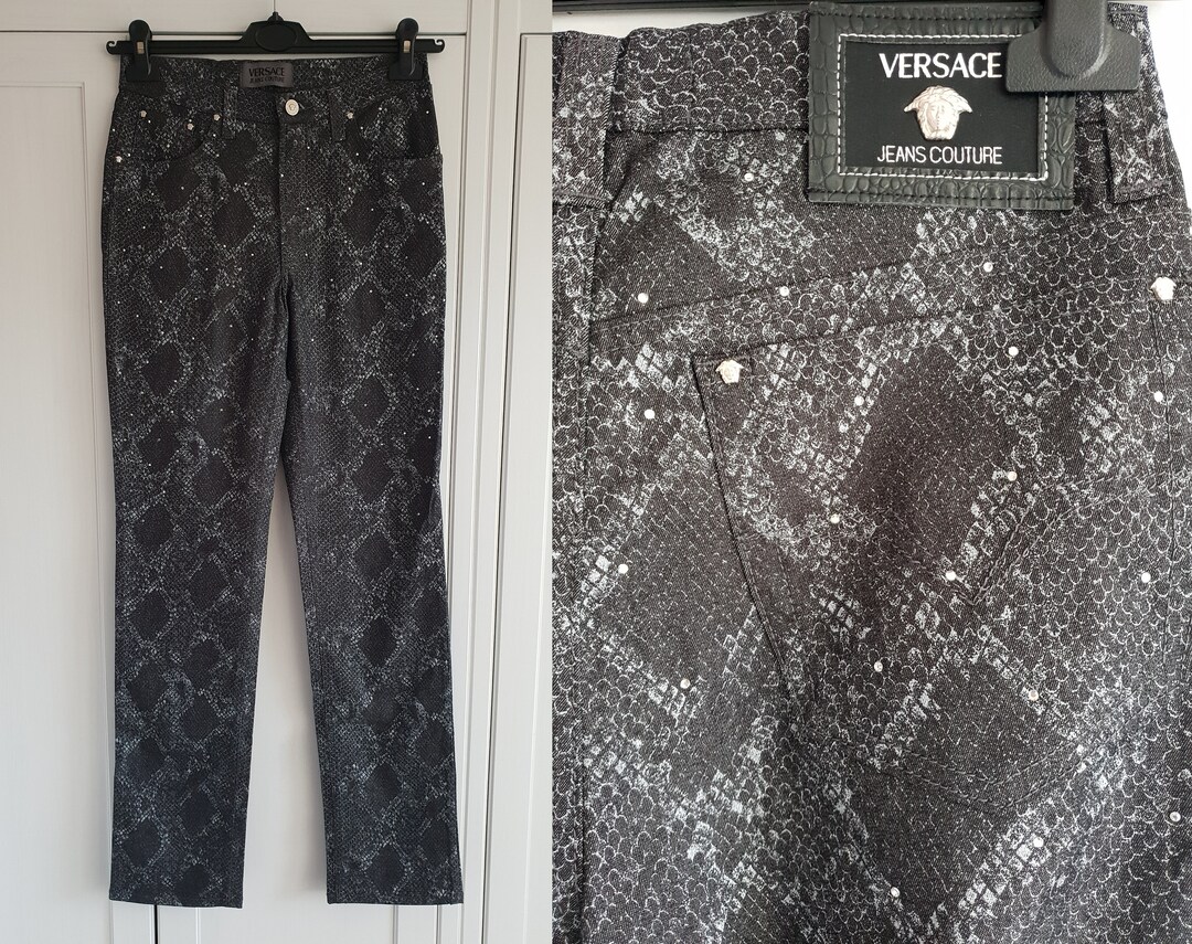 【安心発送】 Jeans Couture Jeans Versace Vintage Women Snake Pants Men パンツ