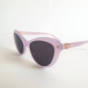 Love MOSCHINO Sunglasses Cat Eye Vintage Lilac Gold  Made in Italy