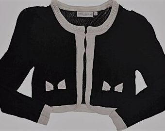 Vintage Cardigan Sweater Women Black 