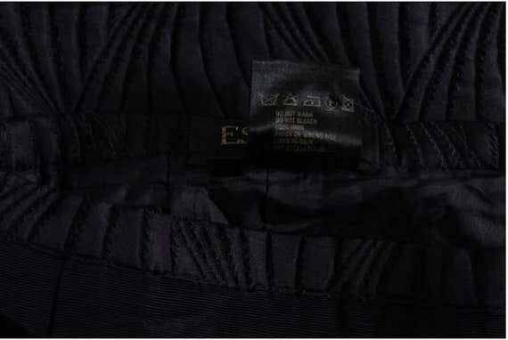Vintage Escada  Skirt Black Pencil Wool Silk Wome… - image 9
