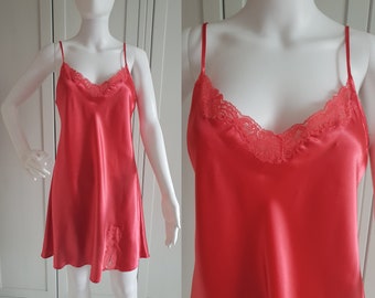 Oscar de la RENTA Silky Red Nightdress Women Size S / M