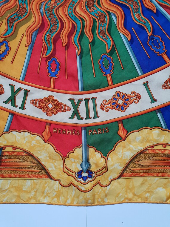 Vintage HERMES Paris Carpe Diem by Joachim Metz Vintage Scarf 100