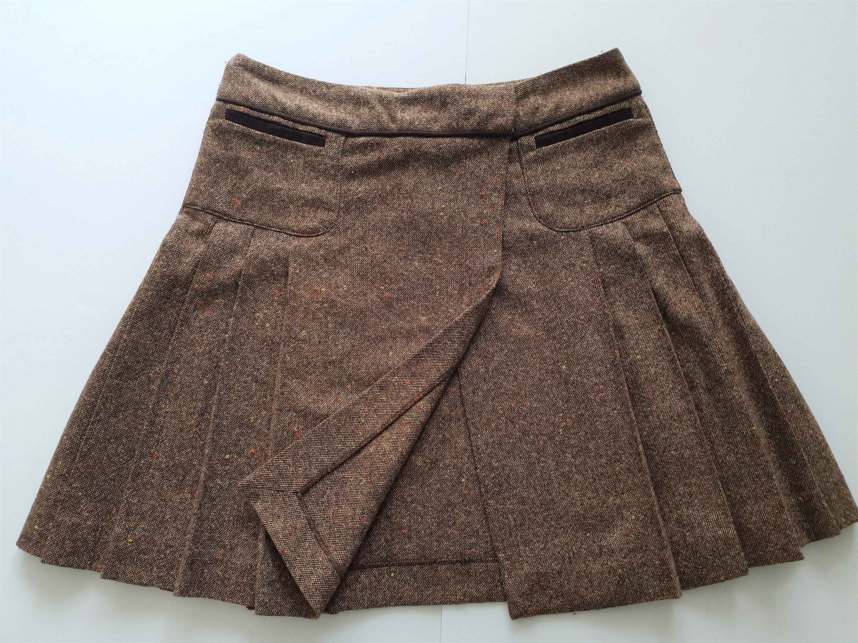 ★ GLOWNY★ G STRAIGHT WOOL MINI SKIRT BROWN GC24WTSK005BR Zakai Cargo Denim Mini Skirt Brown | Princess Polly USA