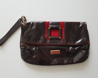 Jimmy choo patent leather clutch sale