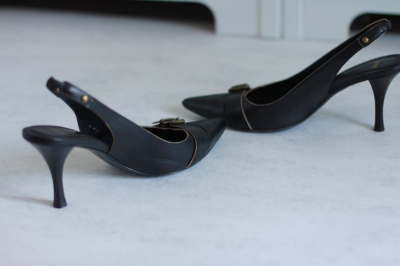 butik Kirsebær hule Hugo Boss Pumps Black Leather Heels Vintage Women Shoes Size | Etsy