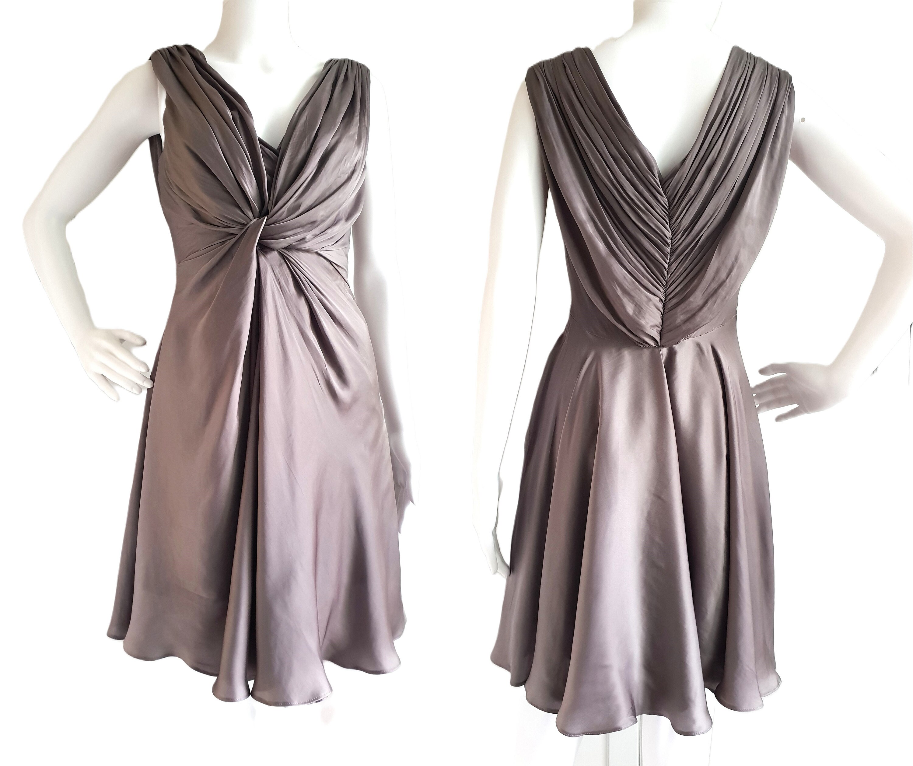 slim fit dress slacks Karen Millen Grey Wool Blend Cosy Bardot Knit Midi Dress UK XS