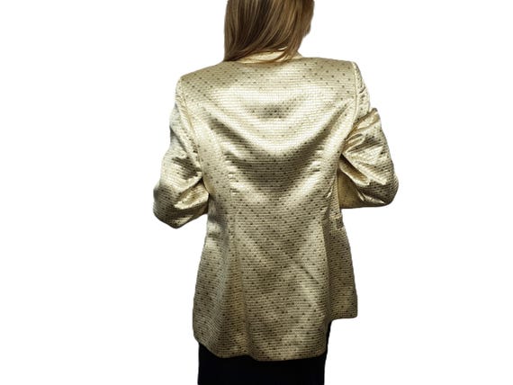 ESCADA Margaretha Ley blazer / Women gold silk bl… - image 8