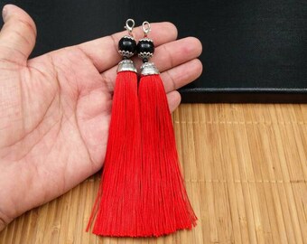 80 mm Silken Tassels Handbags Purses Dresses Costume Earrings Bracelets Religious Prayer Rosary Yoga Mala Necklace Bohemian Jewelry Findings