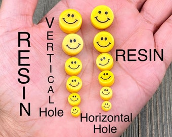 25 Mixed Smiley Emoticons Beads For Jewellery Making