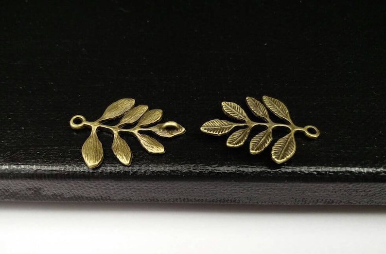 Leaf Connectors Bronze Vintage Style Leaves Links Charms Earrings Bracelet Anklet Yoga Mala Necklace Bohemian Jewelry Making Supply Findings