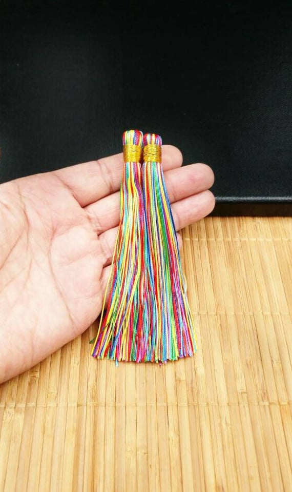 80 mm Silken Tassels Handbags Purses Dresses Costume Earrings Bracelets Religious Prayer Rosary Yoga Mala Necklace Bohemian Jewelry Findings