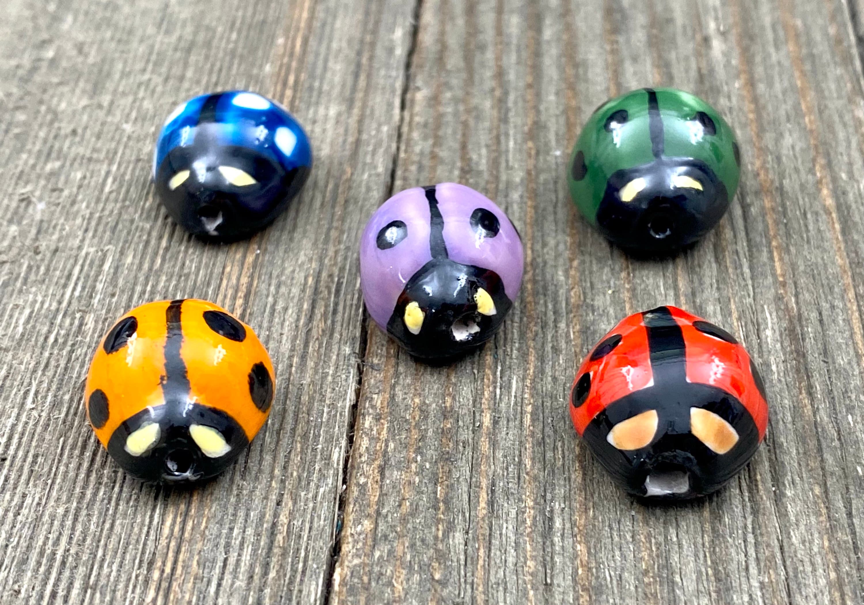 YIEUR Confezione da 200 Mini Decorazioni in Legno Coccinella, Decorazioni autoadesive Piccole Coccinelle in Legno per Baby Shower Costume Fai da Te Scrapbooking Ciondolo Decorazione Cappello da Paret