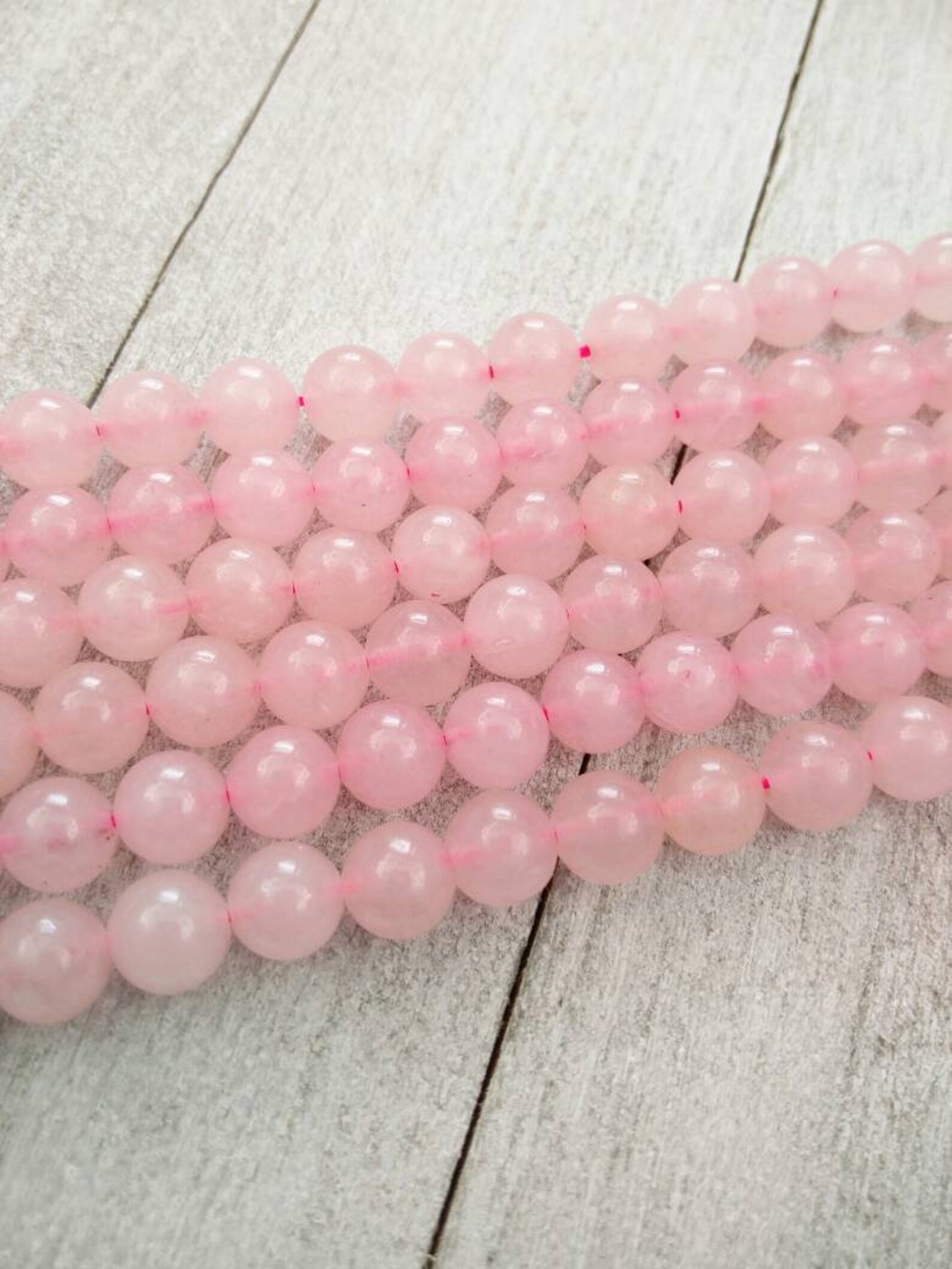 Pink Rose Quartz Beads 4/6/8/10/12/14 mm Round Gemstones Yoga Etsy