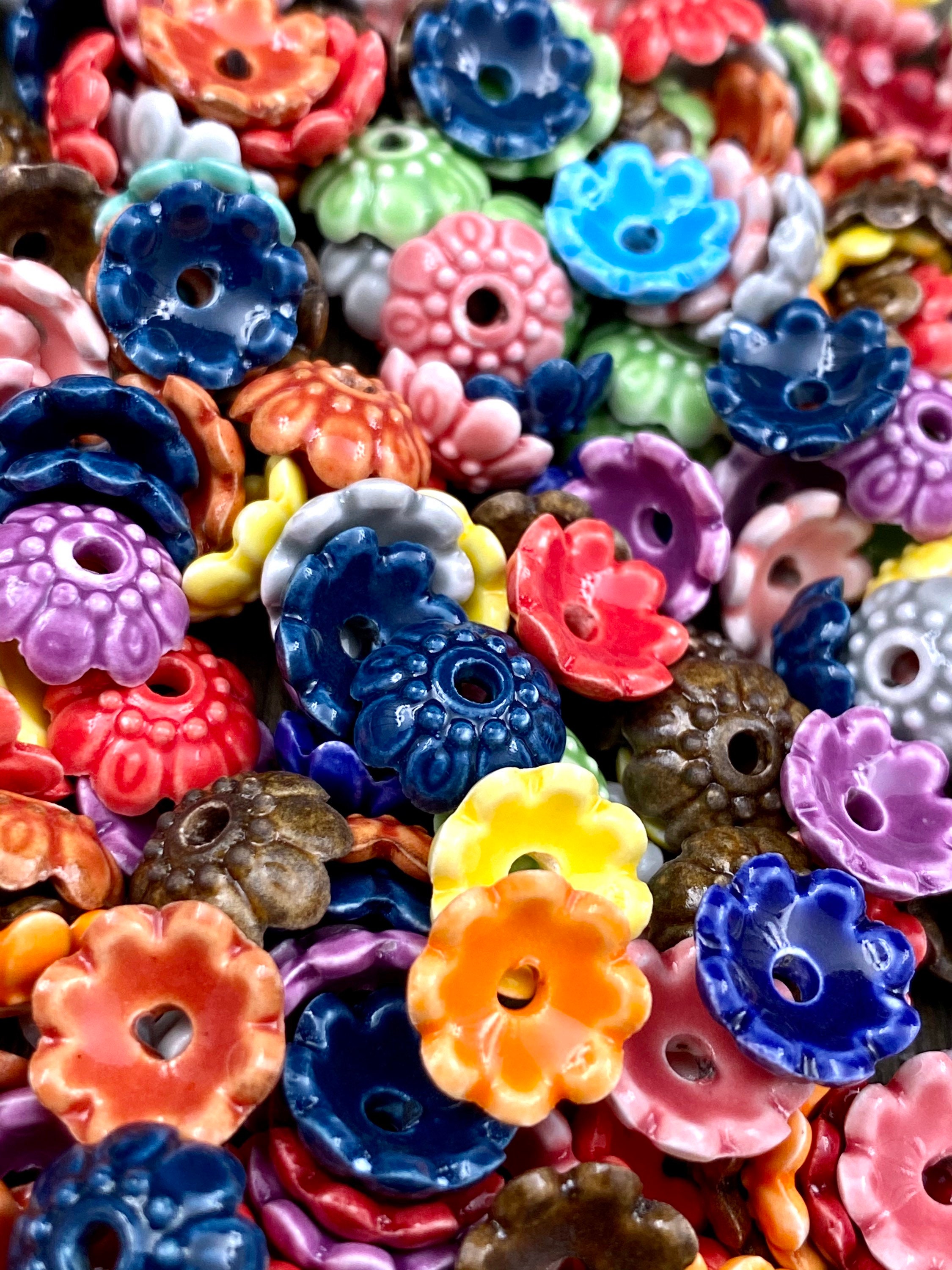 Zilver gekleurde bloemen kraal groot gat 4x - Kralenwinkel Albertien