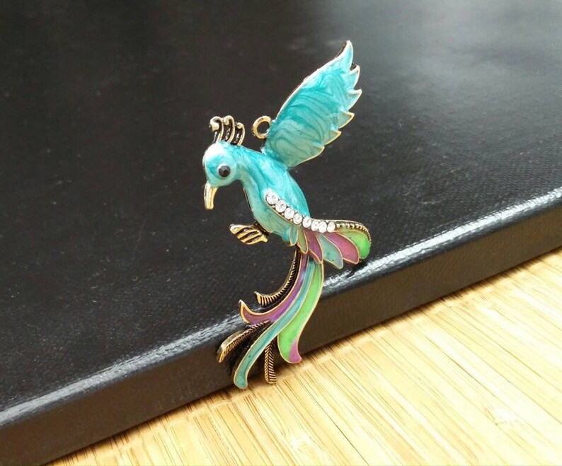 Bird Enamel Pendant DIY Bohemian Jewelry Findings Yoga Mala Necklace Beautiful Bird Lover/'s Bird Watcher/'s Charms Keychain Earrings Supply.