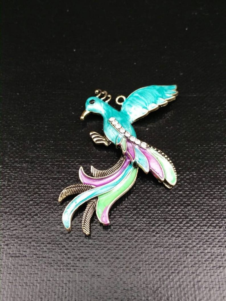 Bird Enamel Pendant DIY Bohemian Jewelry Findings Yoga Mala Necklace Beautiful Bird Lover/'s Bird Watcher/'s Charms Keychain Earrings Supply.