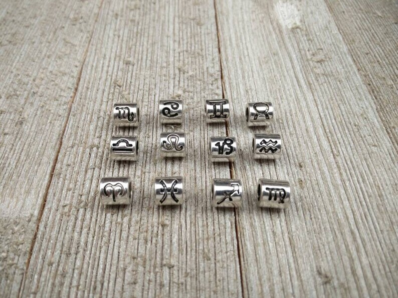 Zodiac Sign Beads Horoscope Astrology Dreadlock Spacers DIY Etsy