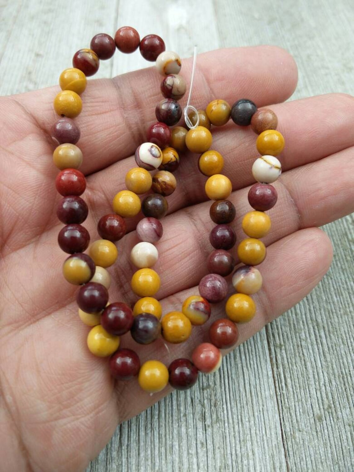 Mookaite Beads 4/6/8/10/12mm Multicolor Stones DIY Bohemian | Etsy