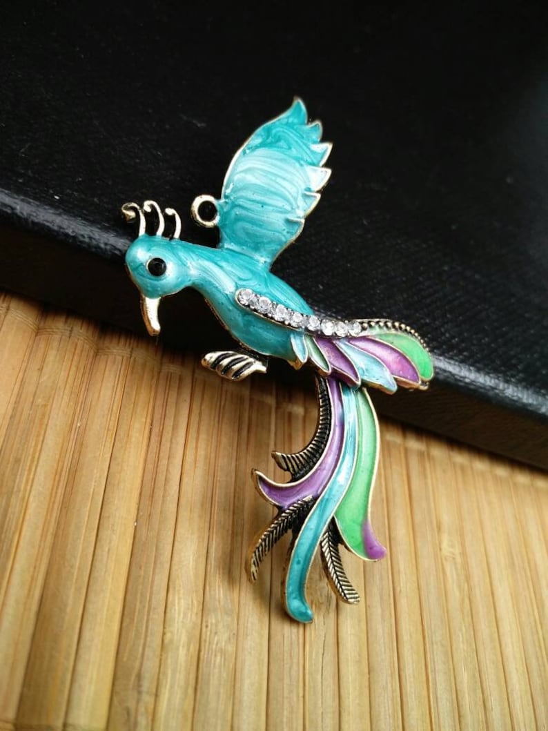 Bird Enamel Pendant DIY Bohemian Jewelry Findings Yoga Mala Necklace Beautiful Bird Lover/'s Bird Watcher/'s Charms Keychain Earrings Supply.