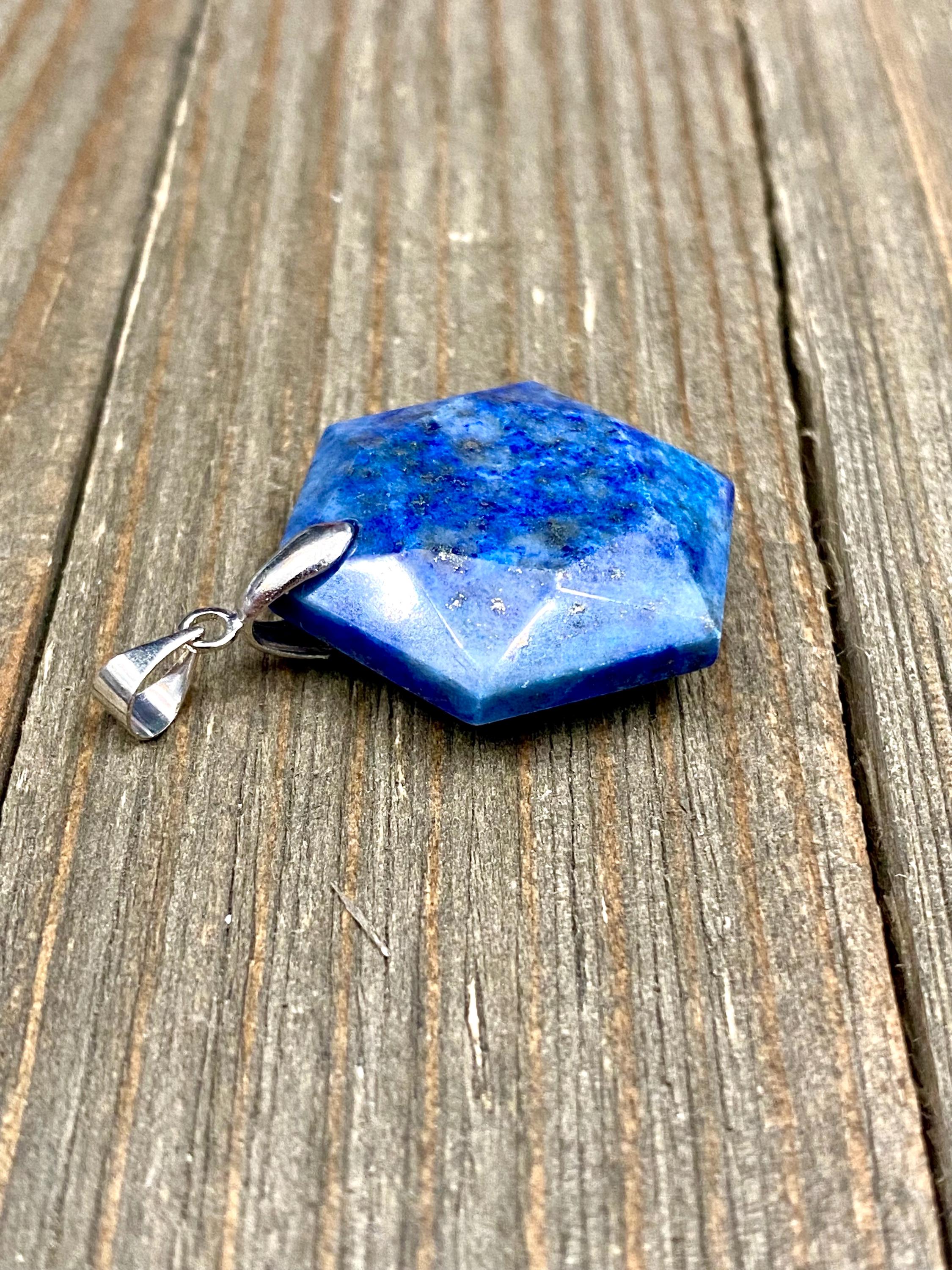 Collana Con Ciondolo In Lapislazzuli Grezzo - Equilibrio E - Foto 14