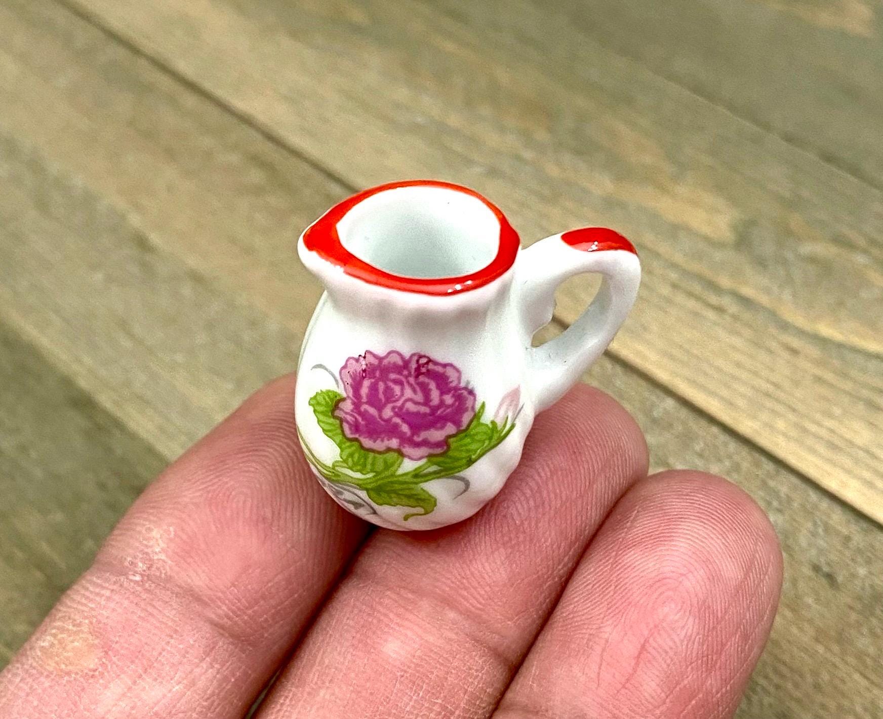 1 Tee Kaffee Saft Drink Smoothie Krug Krug Charme Keramik Porzellan Miniatur Puppenhaus Spacer Anhänger DIY Ohrringe Armbänder Anklet Geschenk
