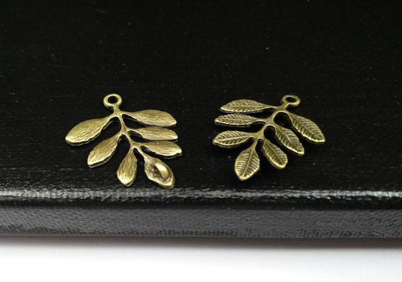 Leaf Connectors Bronze Vintage Style Leaves Links Charms Earrings Bracelet Anklet Yoga Mala Necklace Bohemian Jewelry Making Supply Findings