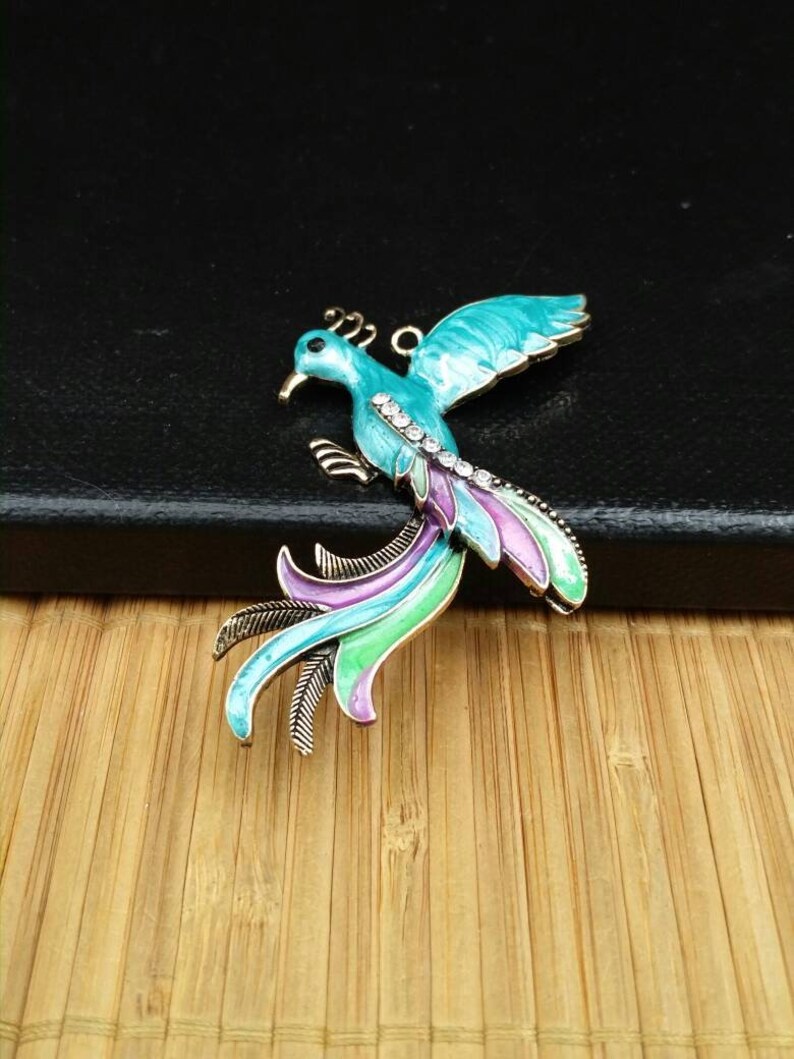Bird Enamel Pendant DIY Bohemian Jewelry Findings Yoga Mala Necklace Beautiful Bird Lover/'s Bird Watcher/'s Charms Keychain Earrings Supply.