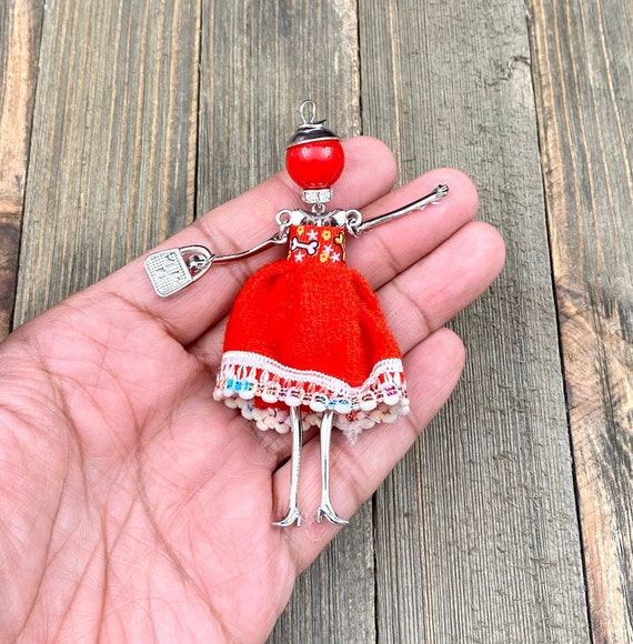 red dress pendant Red dress day, embroidered beaded brooch MMIWG red dress, missing  indigenous, Indigenous Women Matter MMIW pendant, best selling items
