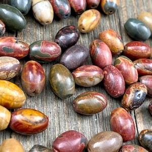 5 Picasso Jasper steen ovale kralen 13x8mm natuurlijke edelsteen afstandhouders Focal Guru oorbellen armbanden enkelbanden religieuze rozenkrans yoga Mala kettingen