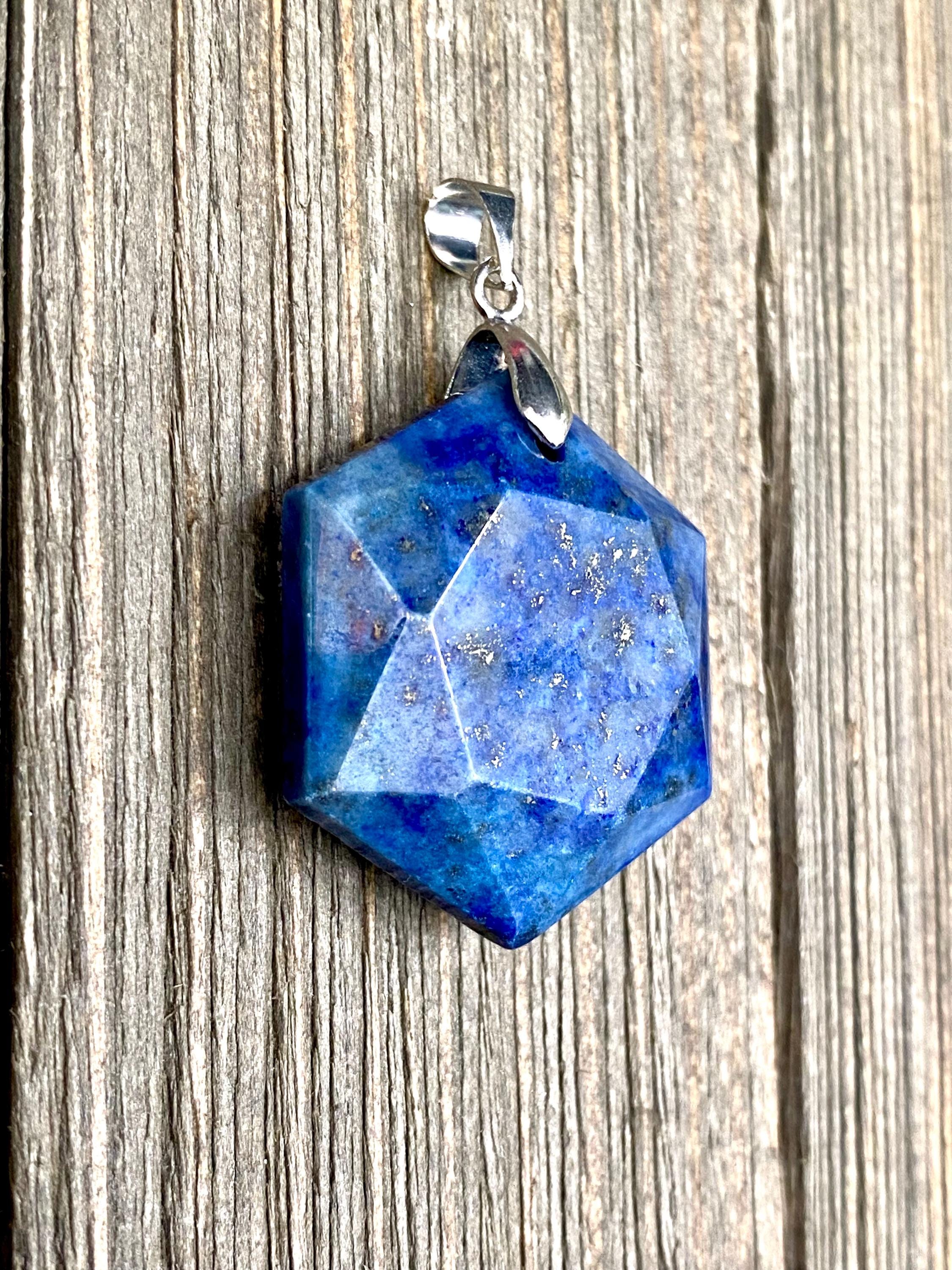 Collana Con Ciondolo In Lapislazzuli Grezzo - Equilibrio E - Foto 9