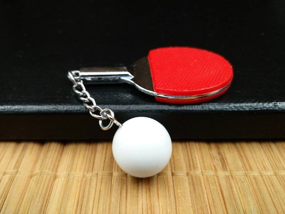 Porte-clés balle de tennis personnalisé, mini porte-clés raquette de