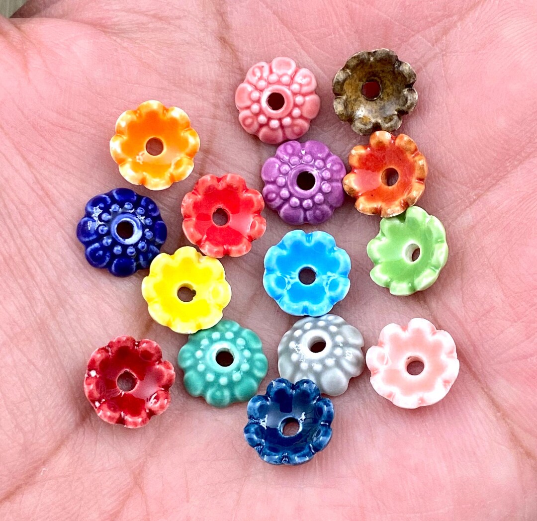 50pcs Flower Shaped Metal Bead Caps Jewelry Making End Caps Spacers  Findings, 