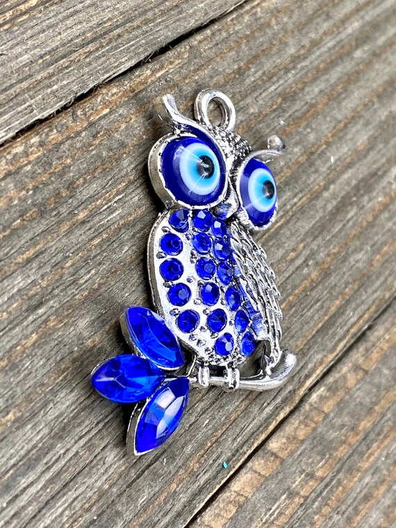 Blue owl necklace outlet