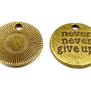 Colgante de bronce con frase inspiradora, frase de afirmación, frase motivacional, palabras sabias y de aliento, regalo de joyería