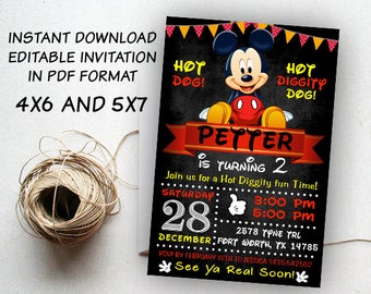 disney invitation etsy