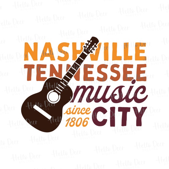 Nashville Tennessee Music City SVG PNG Heat Press Digital File Etsy