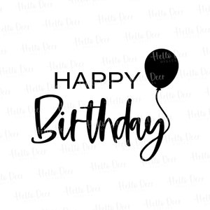 Joyeux Anniversaire Coupe Fichier Svg Svg Anniversaire Etsy