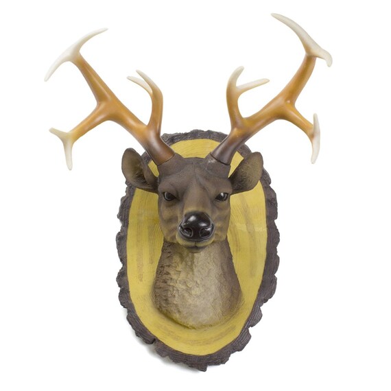 Deer Head Wall Decor Deer Antlers Resin Faux Deer Head Wall Etsy