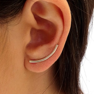 Mini Minimalist Ear Climbers | Simple Ear Cuff | Ear Crawlers | Bar Earrings | Ear Climber Earrings | Minimal climber | Simple ear climber
