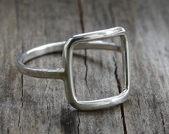Geometric ring | Open square ring | open rectangle ring | Open diamond shaped ring | Minimalist square ring | Square shaped rings