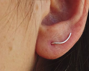 Mini orecchini Ear Climber: orecchini a barra minimalisti