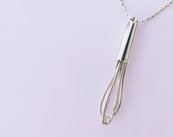 Whisk necklace pendant | Cooking jewelry | Unique gift for chef | Gift for baker | Baker necklace | Chef necklace | Whisk charm