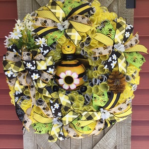 BUMBLEBEE Decor, SUMMER wreath, Home Decor,