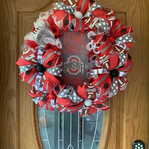 Ohio State Football wreath, sports wreath, Everyday wreath