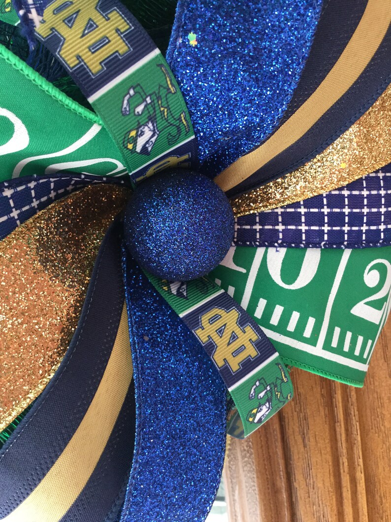 NOTRE DAME FOOTBALL Wreath Football Wreath Collegiate Etsy