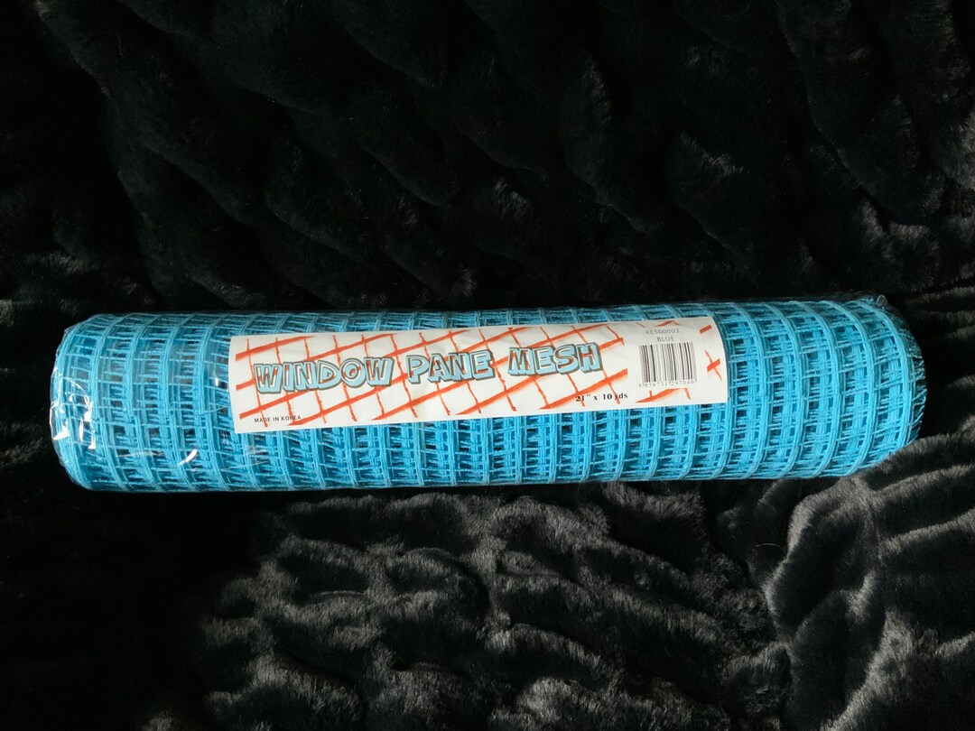 21 Blue WINDOW PANE Mesh Wreath Mesh Floral Mesh Spring Etsy