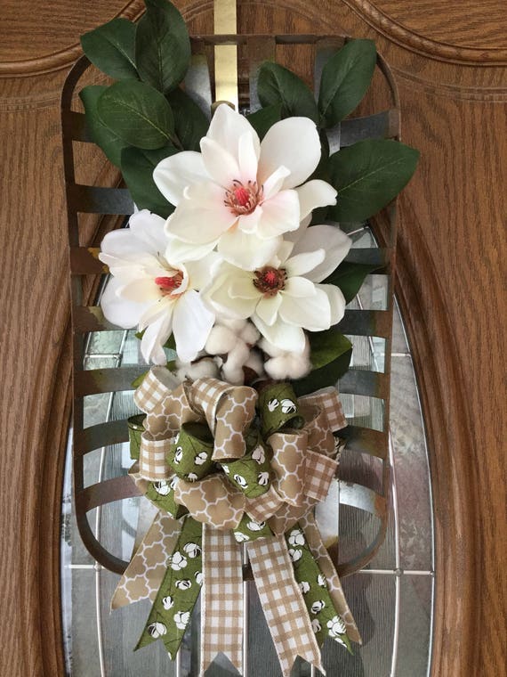 TOBACCO BASKET, Spring Wreath, Home Decor , Farmhouse Decor